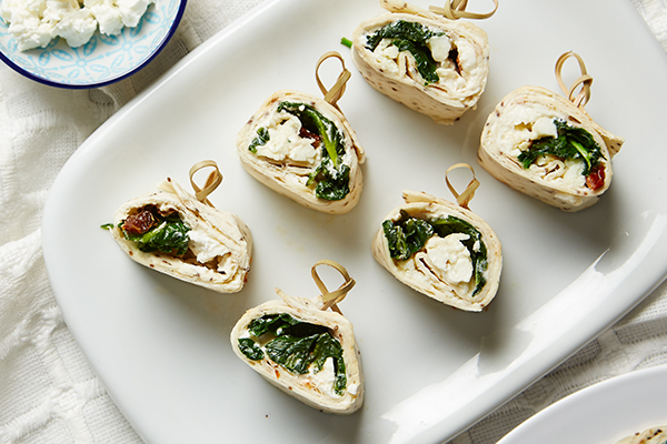 High Protein Spinach Feta Wrap